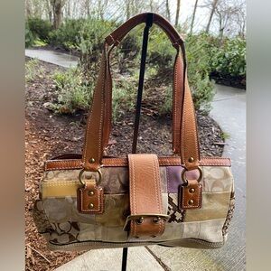Coach Multicolor Patchwork Shoulder Bag